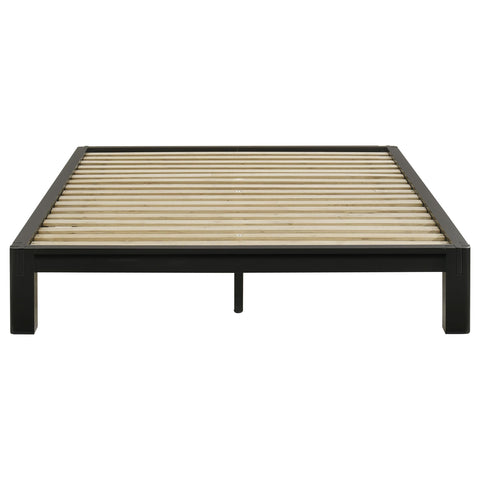 Straden Full Easy Assembly Wood Platform Bed Black