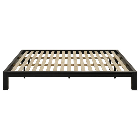 Straden Eastern King Easy Assembly Wood Platform Bed Black