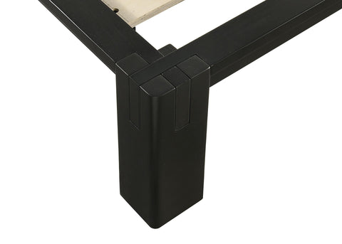 Straden Eastern King Easy Assembly Wood Platform Bed Black