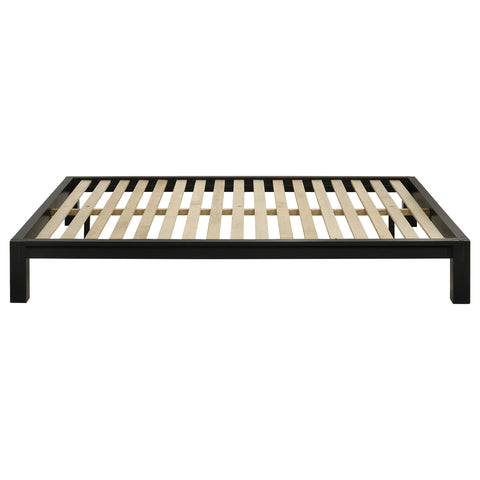 Straden Queen Easy Assembly Wood Platform Bed Black