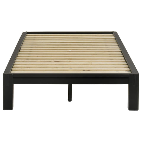 Straden Twin Easy Assembly Wood Platform Bed Black