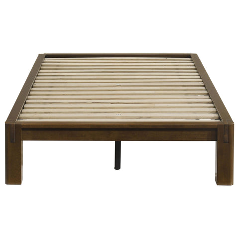 Straden Twin Easy Assembly Wood Platform Bed Walnut
