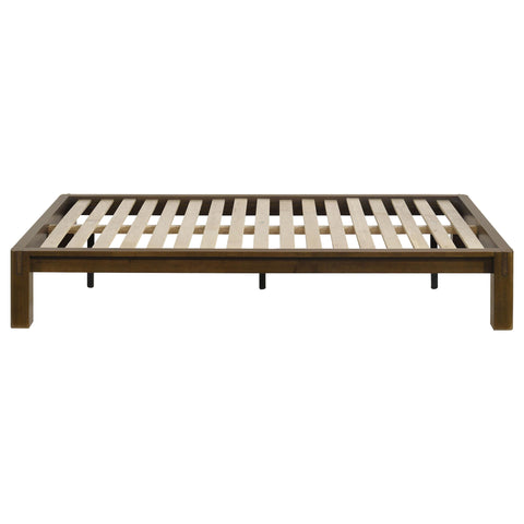 Straden Twin Easy Assembly Wood Platform Bed Walnut