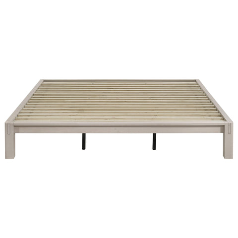 Straden Eastern King Easy Assembly Wood Platform Bed White