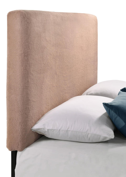 Breton Upholstered Queen or Full Panel Headboard Blush