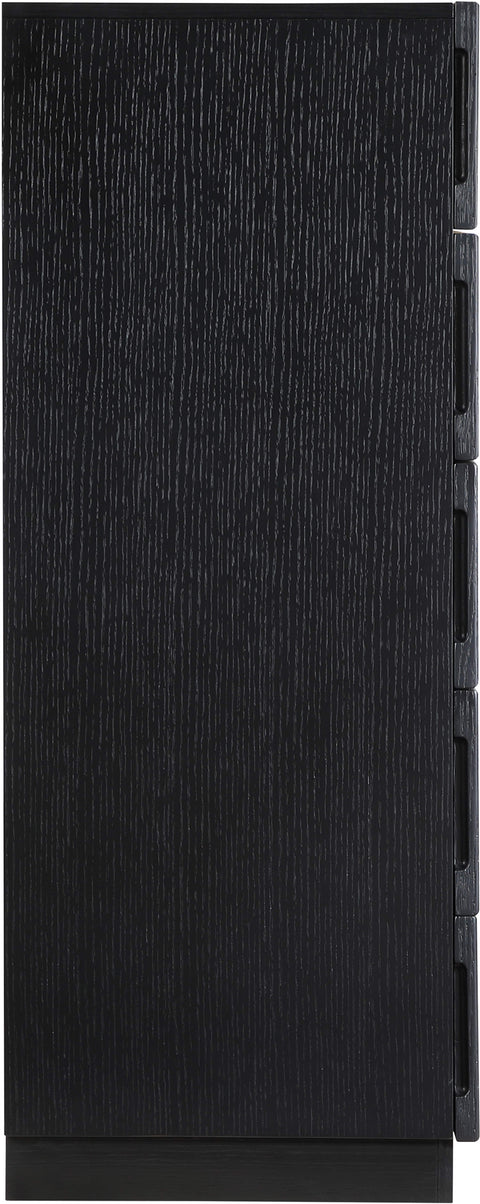 Urban Black Oak Veneer Chest, 1 Piece