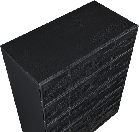Urban Black Oak Veneer Chest, 1 Piece