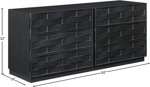 Urban Black Oak Veneer Dresser, 1 Piece