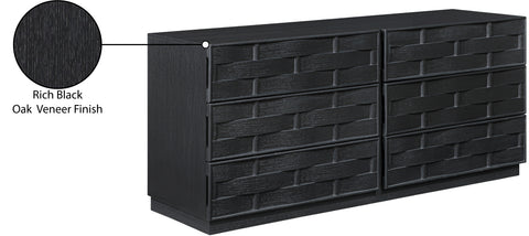Urban Black Oak Veneer Dresser, 1 Piece