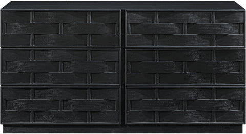 Urban Black Oak Veneer Dresser, 1 Piece