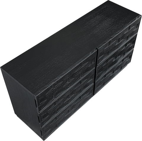 Urban Black Oak Veneer Dresser, 1 Piece