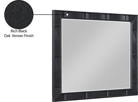 Urban 36" Black Oak Veneer Frame Mirror, 1 Piece