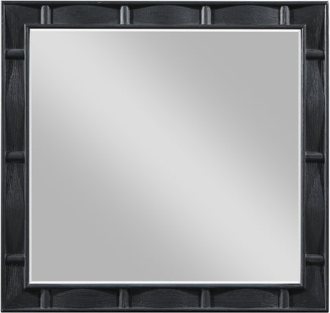 Urban 36" Black Oak Veneer Frame Mirror, 1 Piece