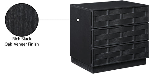 Urban 24" Black Oak Veneer Nightstand, 1 Piece