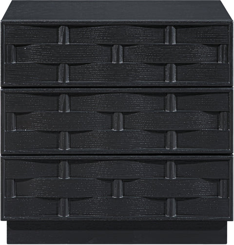 Urban 24" Black Oak Veneer Nightstand, 1 Piece