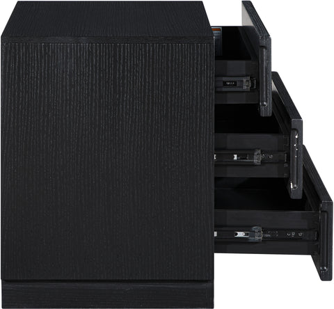 Urban 24" Black Oak Veneer Nightstand, 1 Piece