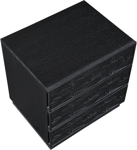 Urban 24" Black Oak Veneer Nightstand, 1 Piece