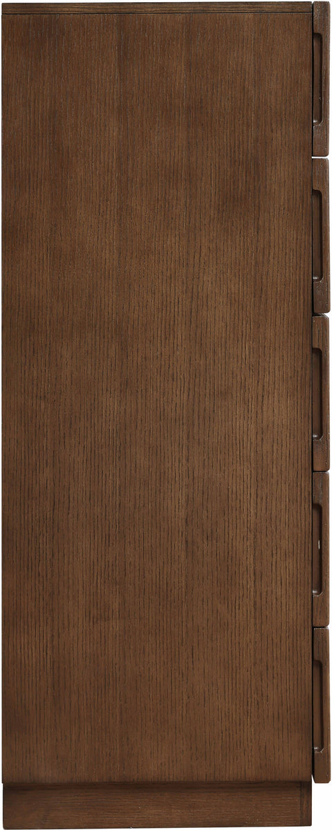 Urban Brown Oak Veneer Chest, 1 Piece