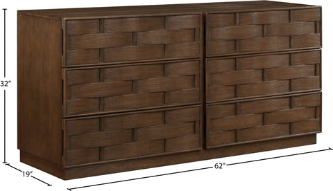 Urban Brown Oak Veneer Dresser, 1 Piece