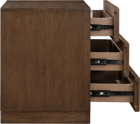 Urban 24" Brown Oak Veneer Nightstand, 1 Piece