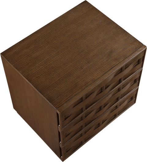 Urban 24" Brown Oak Veneer Nightstand, 1 Piece