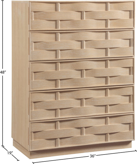 Urban Natural Oak Veneer Chest, 1 Piece