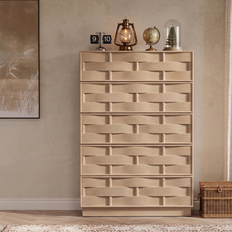 Urban Natural Oak Veneer Chest, 1 Piece