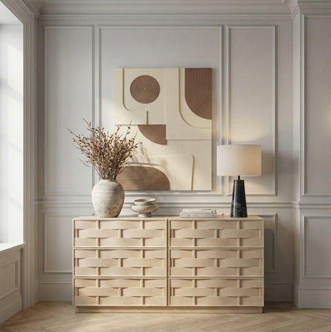 Urban Natural Oak Veneer Dresser, 1 Piece