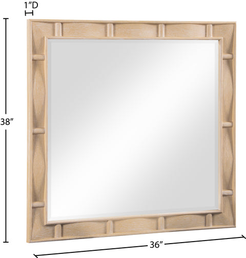 Urban 36" Natural Oak Veneer Frame Mirror, 1 Piece