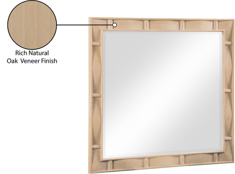 Urban 36" Natural Oak Veneer Frame Mirror, 1 Piece