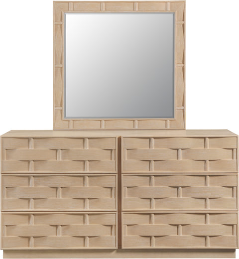 Urban 36" Natural Oak Veneer Frame Mirror, 1 Piece