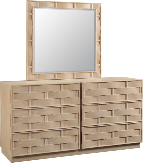 Urban 36" Natural Oak Veneer Frame Mirror, 1 Piece