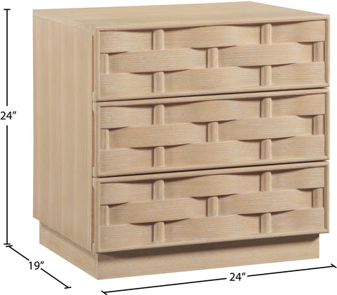 Urban 24" Natural Oak Veneer Nightstand, 1 Piece