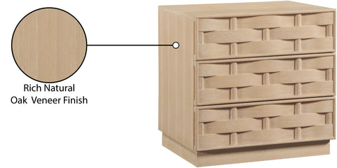 Urban 24" Natural Oak Veneer Nightstand, 1 Piece