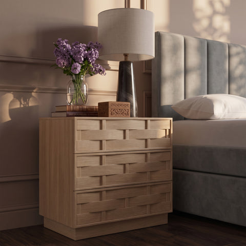 Urban 24" Natural Oak Veneer Nightstand, 1 Piece