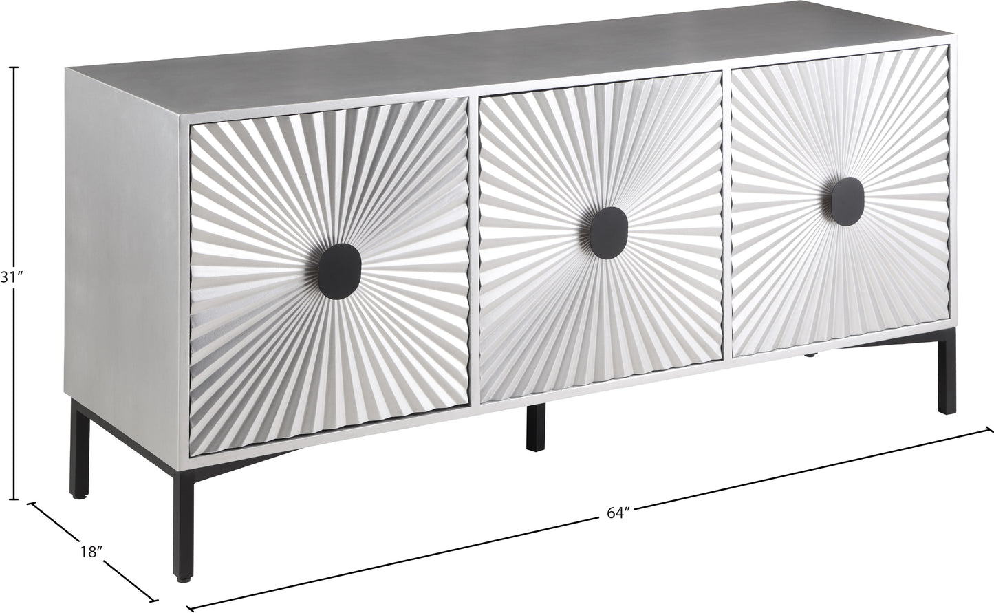 brody antique silver sideboard/buffet