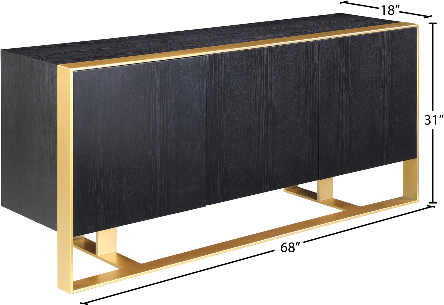 marisol black wood sideboard/buffet