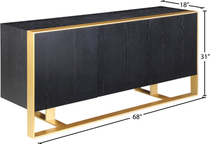 Marisol Black Wood Sideboard/Buffet