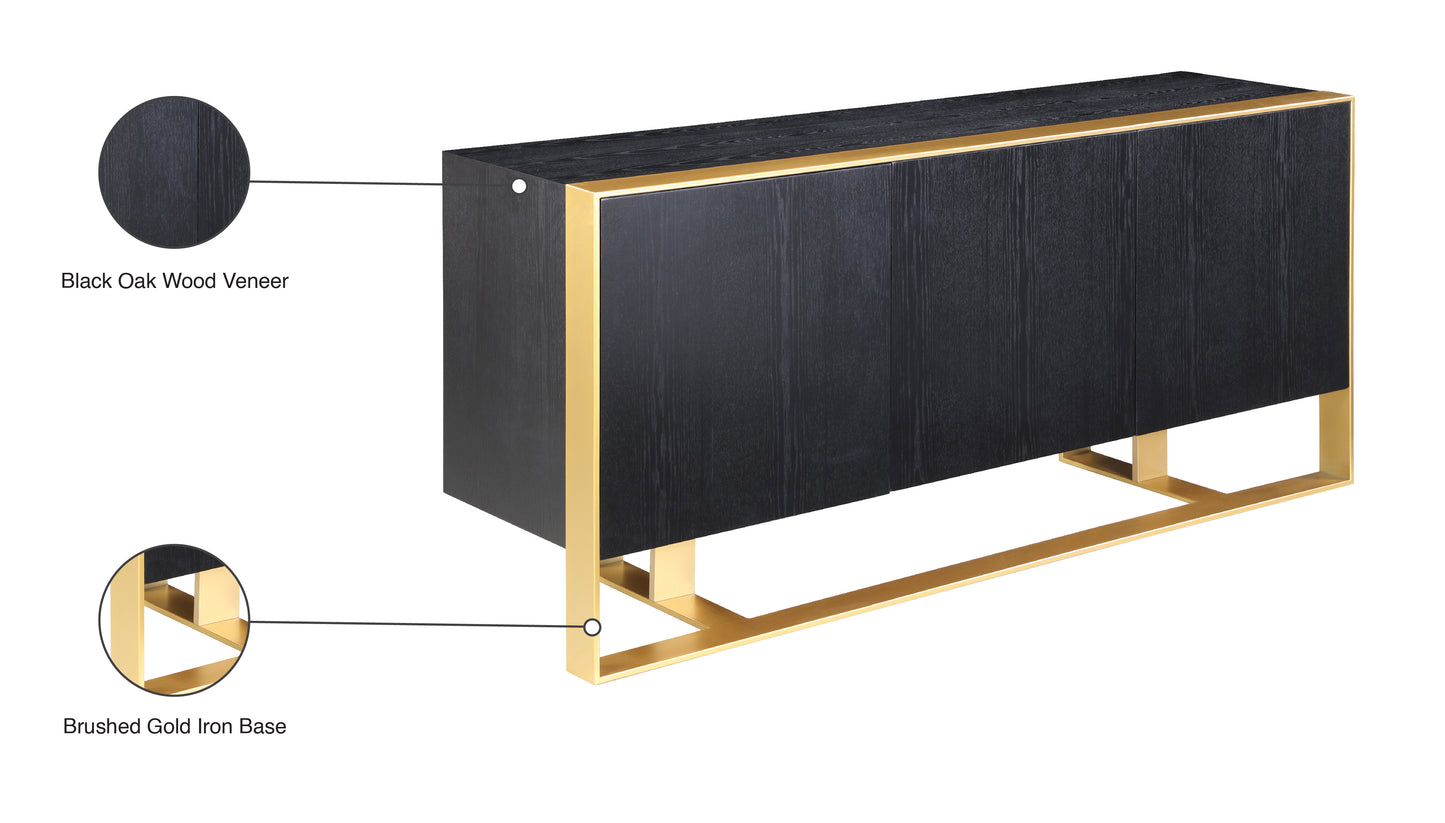 marisol black wood sideboard/buffet