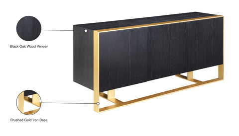 Marisol Black Wood Sideboard/Buffet