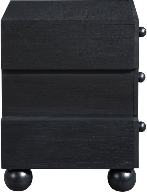Darcy 23.5" Black Oak Veneer Nightstand, 1 Piece
