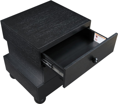 Darcy 23.5" Black Oak Veneer Nightstand, 1 Piece