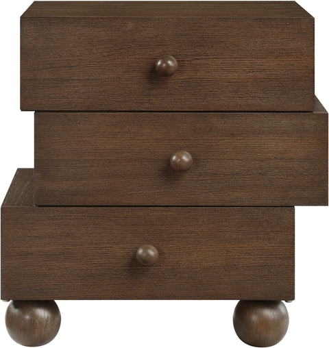 Darcy 23.5" Brown Oak Veneer Nightstand, 1 Piece