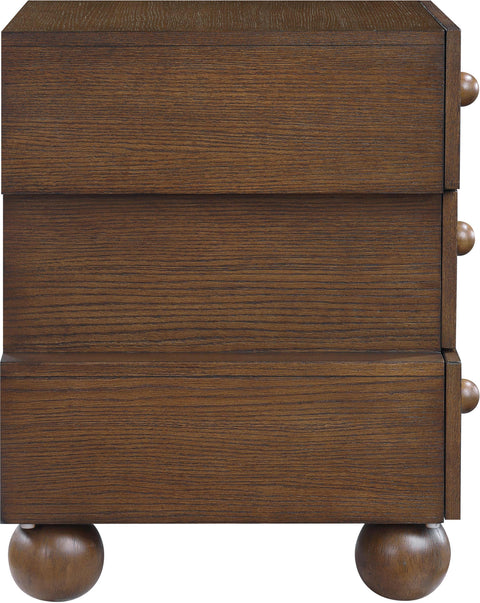Darcy 23.5" Brown Oak Veneer Nightstand, 1 Piece