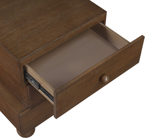 Darcy 23.5" Brown Oak Veneer Nightstand, 1 Piece