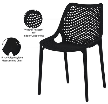 Mercury Black Outdoor Patio Dining Chair