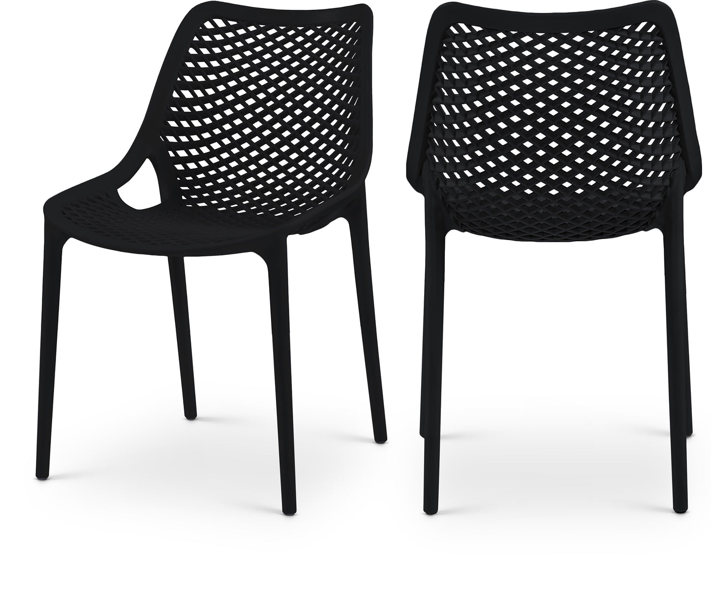 mercury black outdoor patio dining chair