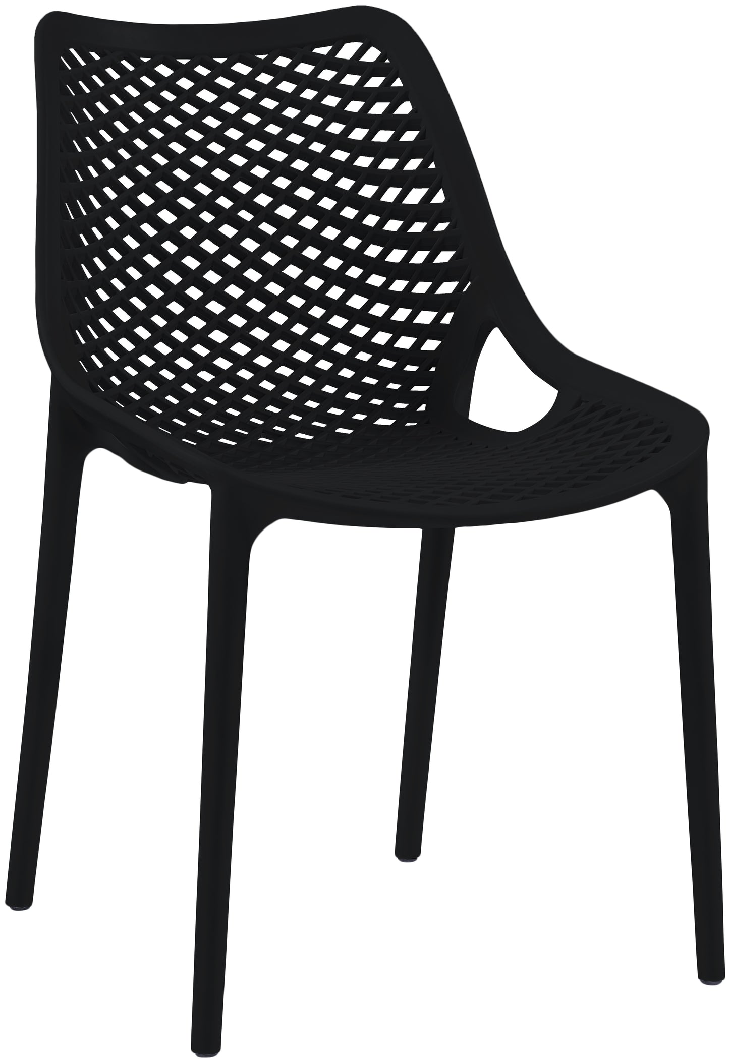 mercury black outdoor patio dining chair