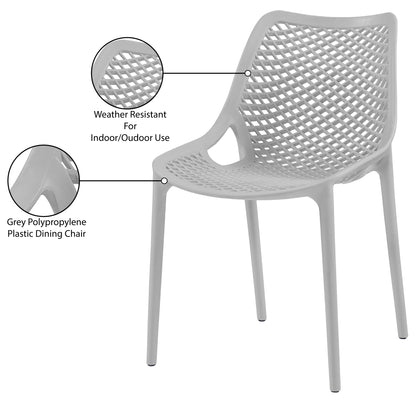 Jayce Grey Outdoor Patio Dining Chair Grey