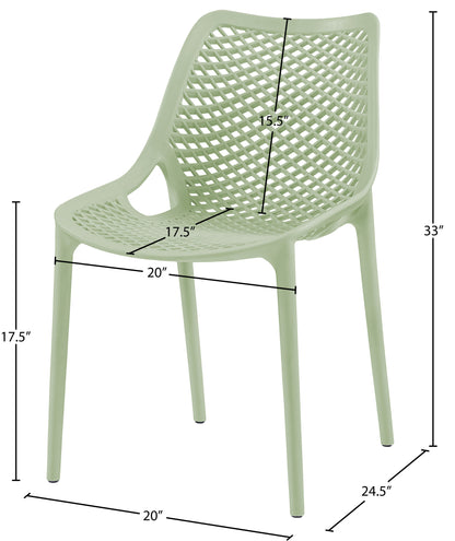 Jayce Mint Outdoor Patio Dining Chair Mint